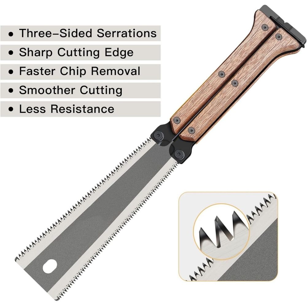 Folding Hand Saw, Pruning Saw Camping Saw Folding Hand Saw for Tree, Wood, and Limb Cutting, for Camping and Gardening