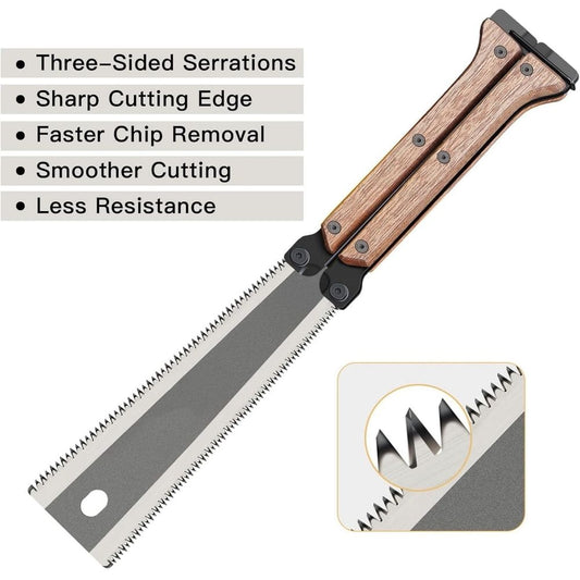 Folding Hand Saw, Pruning Saw Camping Saw Folding Hand Saw for Tree, Wood, and Limb Cutting, for Camping and Gardening