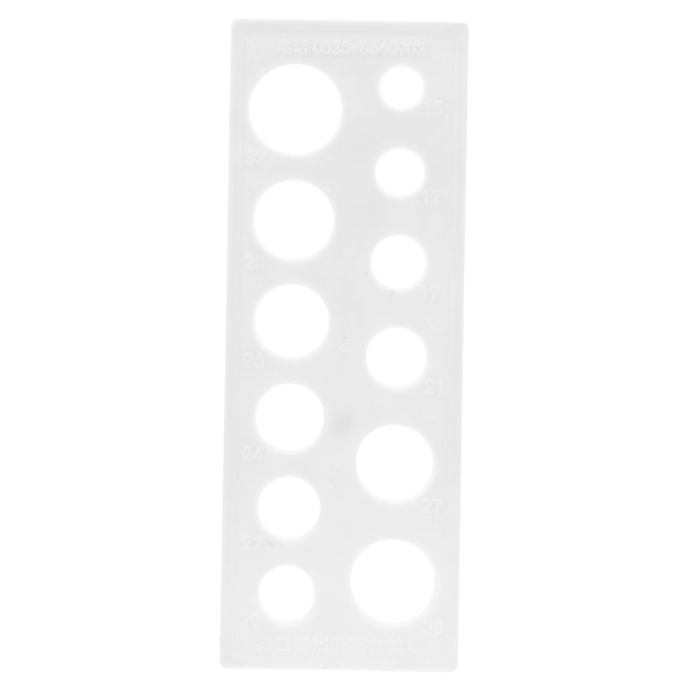 Fruit Measuring Ruler, White Plastic, Accurate and Portable for Farm Use