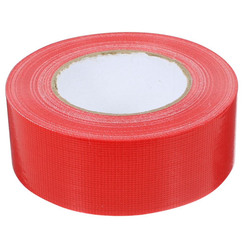 1 Roll Adhesive Red Duct Tape Fabric Waterproof Indoor Outdoor Use