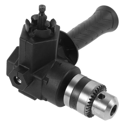 Right Angle Drill Attachment Black Metal Impact Wrench Adapter for Tight Spaces and Furniture Repair