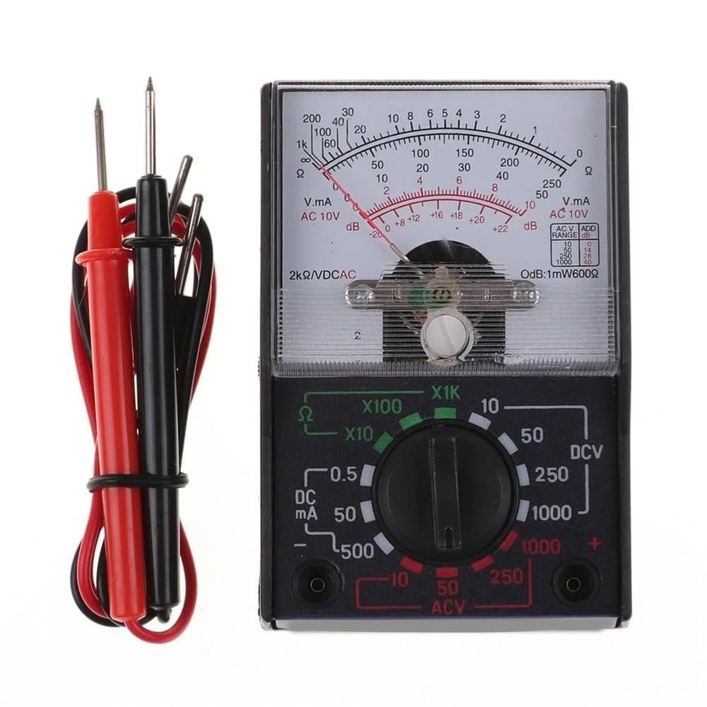 MF-110A Analog Multimeter With Test Pen 250V 1000V Voltmeter 250ma Multimeter Tester Ammeter Analog Meter
