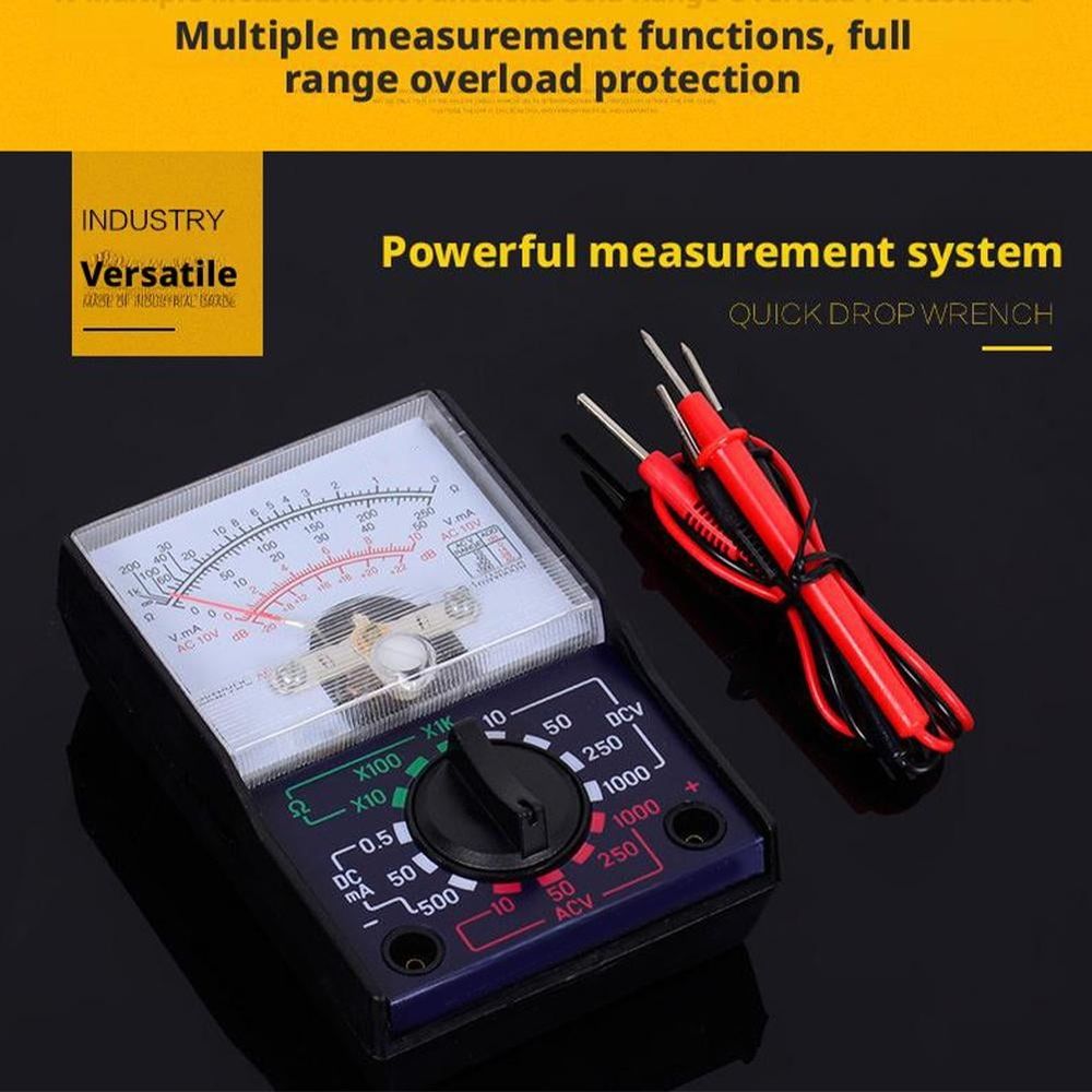 MF-110A Analog Multimeter With Test Pen 250V 1000V Voltmeter 250ma Multimeter Tester Ammeter Analog Meter