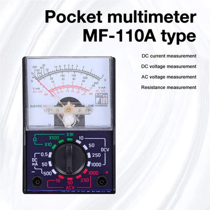 MF-110A Analog Multimeter With Test Pen 250V 1000V Voltmeter 250ma Multimeter Tester Ammeter Analog Meter