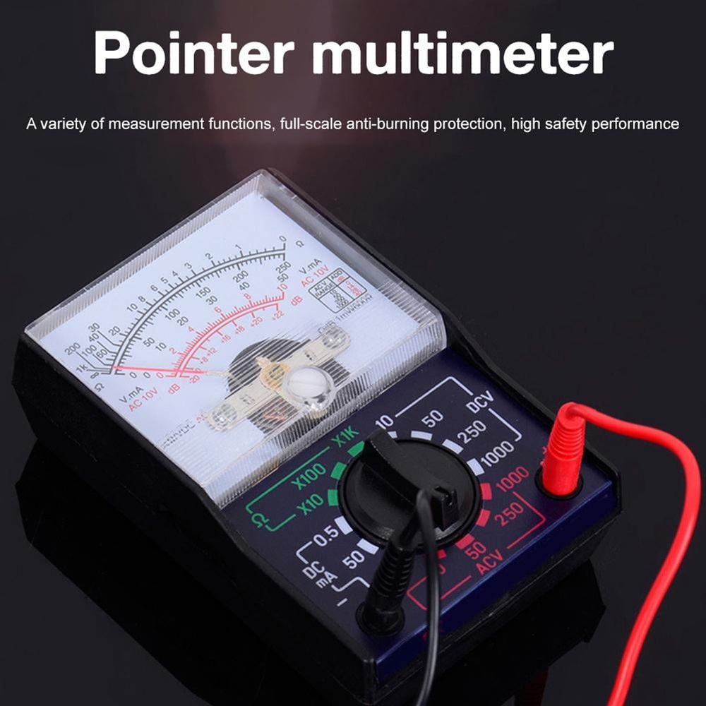 MF-110A Analog Multimeter With Test Pen 250V 1000V Voltmeter 250ma Multimeter Tester Ammeter Analog Meter