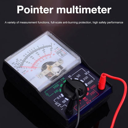 MF-110A Analog Multimeter With Test Pen 250V 1000V Voltmeter 250ma Multimeter Tester Ammeter Analog Meter