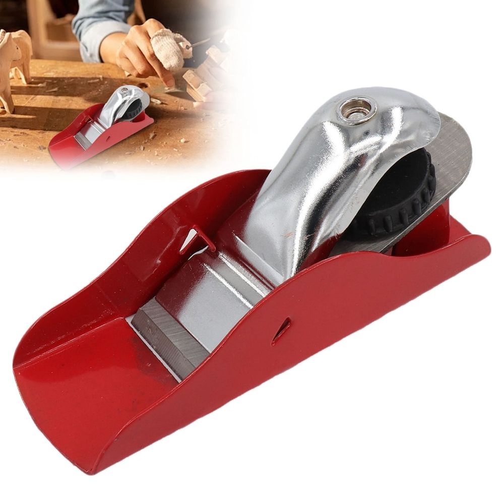 1 PCS Hand Planer Small Trimming Planer, Woodworking Pocket Plane Hand Plane with Blade Adjustable Block Plane and 1 Wood Fixe for Trimming Projects Carpenter DIY Model Making