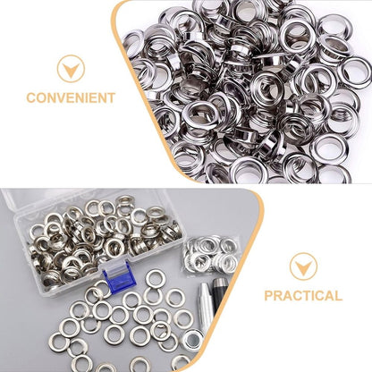 Grommet Fastening Tool Kit with Alloy Components, Complete Set for Projects and Crafting Enthusiasts