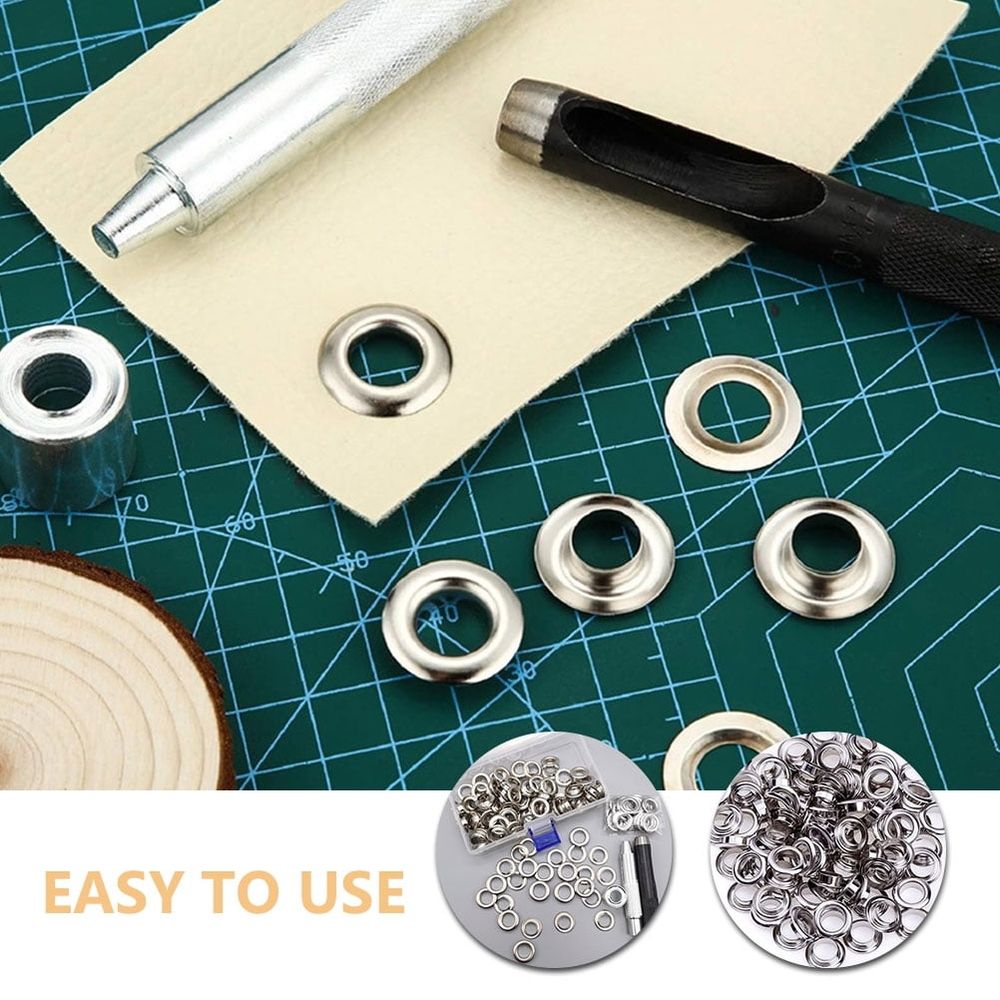 Grommet Fastening Tool Kit with Alloy Components, Complete Set for Projects and Crafting Enthusiasts