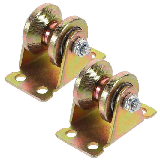 2pcs Small Pulley Block Silent Pulley Wheel Heavy Duty Pulley Wheels for Track Wall Ceiling Mount DIY Projects