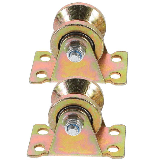 2pcs Small Pulley Block Silent Pulley Wheel Heavy Duty Pulley Wheels for Track Wall Ceiling Mount DIY Projects