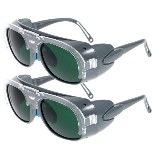 2Pcs Plastic Protective Welding Glasses with Vent Design and Uv Filter for Welding Safety