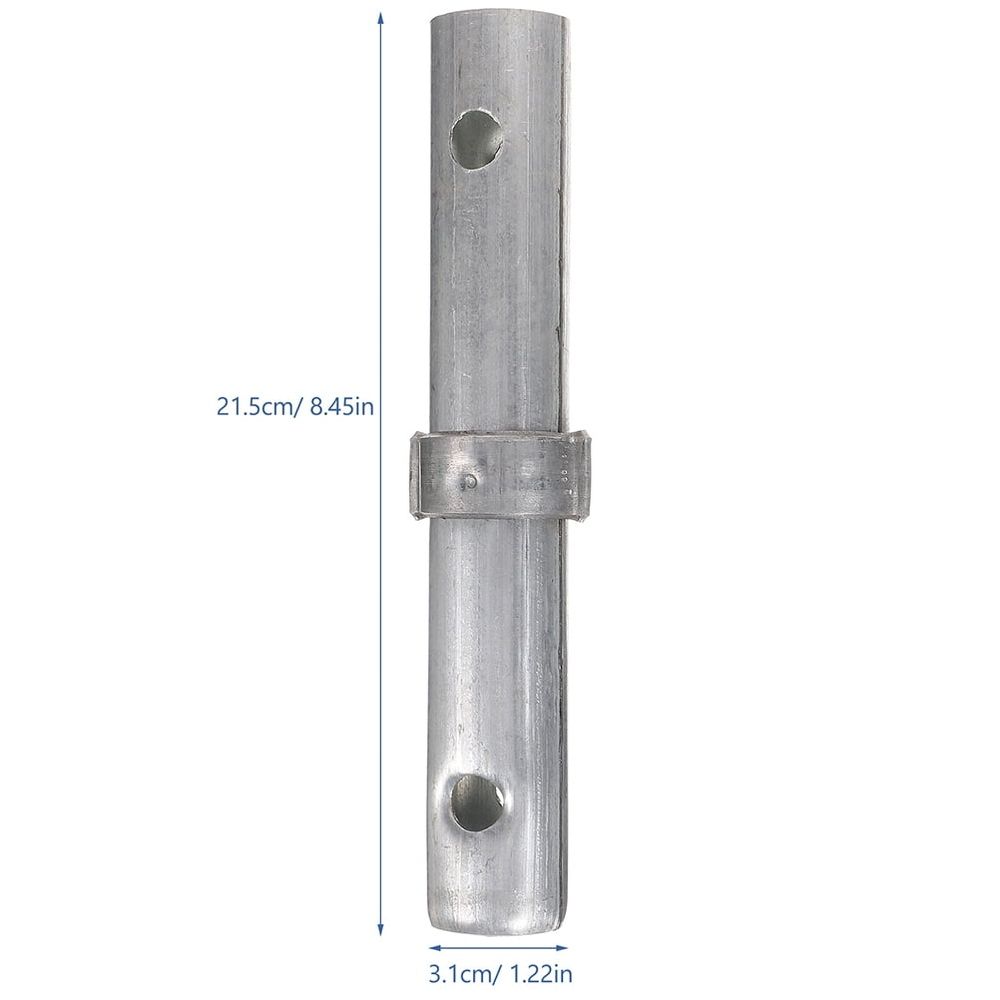 Scaffolding Connecting Pin, Silver Steel, Secure and Versatile, Durable Use, 2Pcs