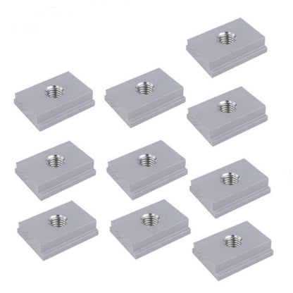 10PCS T-Slider for T-Slot, M6 T-Track Slider Sliding Nut Aluminum Alloy T Slot Nut for Woodworking Tool Jigs Screw Slot Fastener
