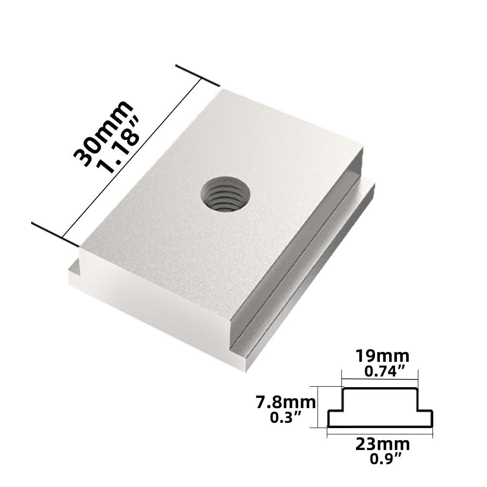 10PCS T-Slider for T-Slot, M6 T-Track Slider Sliding Nut Aluminum Alloy T Slot Nut for Woodworking Tool Jigs Screw Slot Fastener