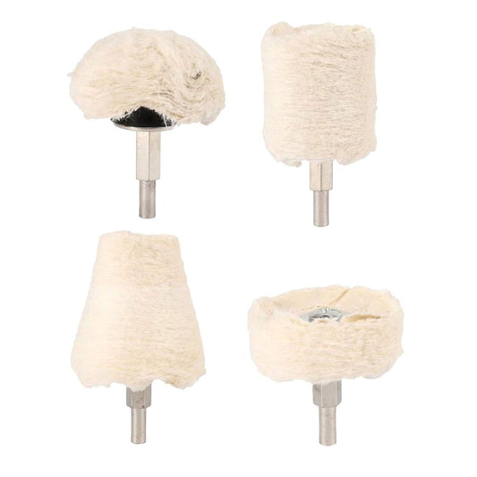 Buffing Pad Polishing Wheel Kits,4 pcs Buffing Wheel for Drill,Wheel Shaped Polishing Tool for Metal Aluminum,Stainless Steel,Chrome,Jewelry,Wood,Plastic,Ceramic,Glass,etc(Black)