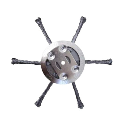 6-Inch Steel Wire Grass Trimmer Head, Universal Weed Eater Replacement Attachment for Lawn Mower, Heavy Duty Brush Cutter Weed Remover Tool
