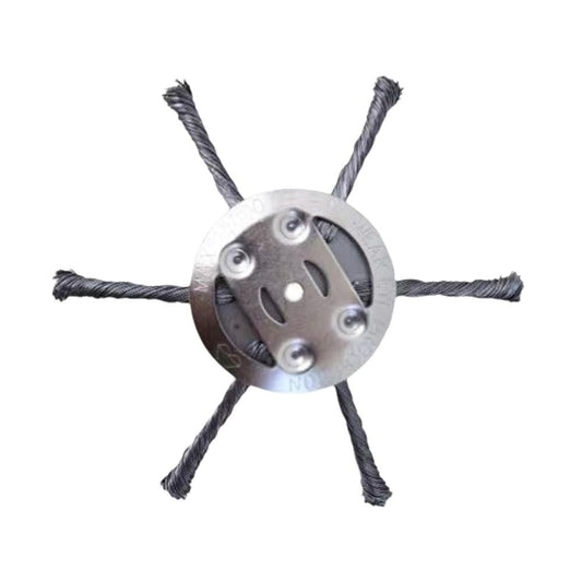 6-Inch Steel Wire Grass Trimmer Head, Universal Weed Eater Replacement Attachment for Lawn Mower, Heavy Duty Brush Cutter Weed Remover Tool