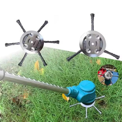 6-Inch Steel Wire Grass Trimmer Head, Universal Weed Eater Replacement Attachment for Lawn Mower, Heavy Duty Brush Cutter Weed Remover Tool