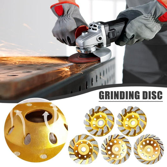 4 Inch Concrete Grinding Wheel for Angle Grinders, Heavy Duty Diamond Disc for Masonry, Stone, Tile, 10mm Thickness, 7/8" Arbor