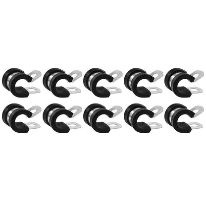 Durable Stainless Steel Clamps Rubber Cushioned Assorted Color 10Pcs