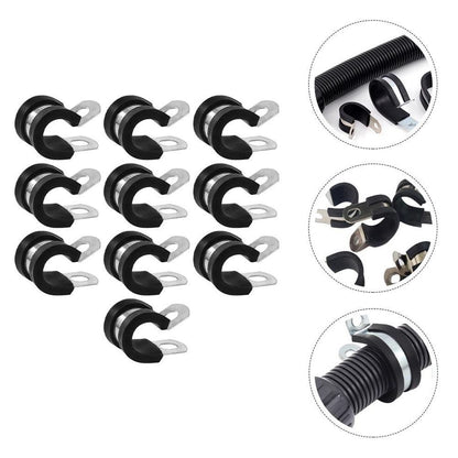 Durable Stainless Steel Clamps Rubber Cushioned Assorted Color 10Pcs