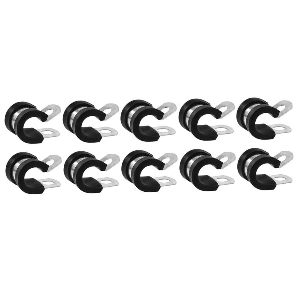 Durable Stainless Steel Clamps Rubber Cushioned Assorted Color 10Pcs