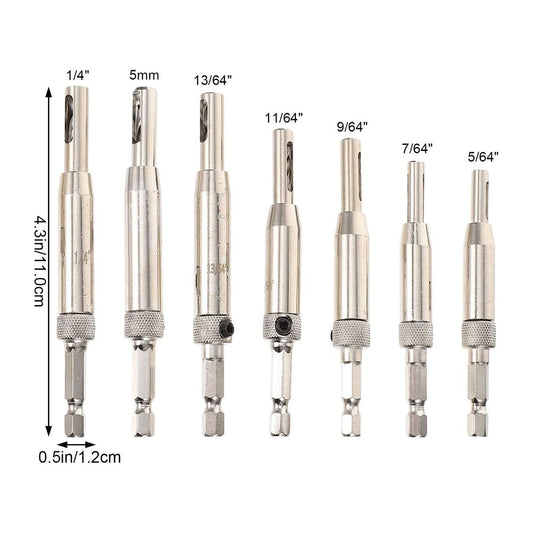 Furniture Hinge Drilling Tool Plated Silver Steel Practical for DIY Projects 1Set
