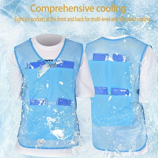 Summer Cooling Ice Packs, Reusable Heat Dissipation Cold Pads for Cooling Vest and Outdoor Heat Prevention