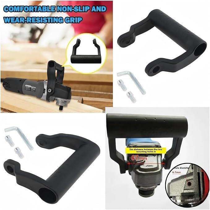 1Pc M8 Angle Grinder Replacement Handle, U-Shaped Anti-Slip Grip for Grinding, Cutting and Polishing Machines
