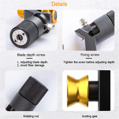 8-28MM Wire Stripper, Armored Fiber Optic Cable , Coaxial Mid Span Cable Stripper, Slitting Tools with Adjustable Cutting Depth