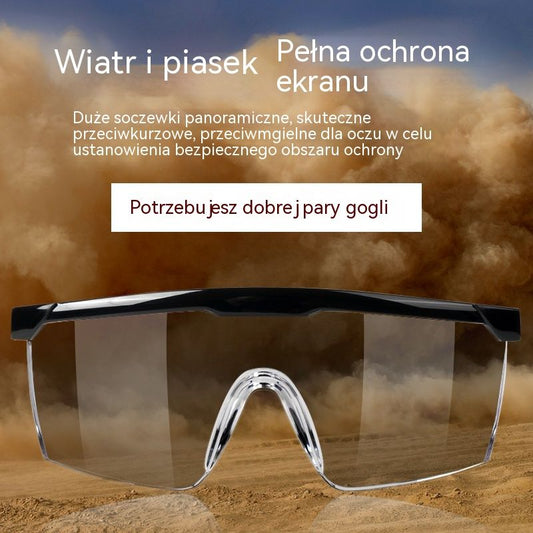 Anti-fog/Anti-splash Clear Lens Safety Glasses for Construction, Laboratory Eye Protection Glasses Black Frame - Transparent