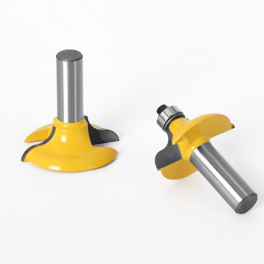 2pcs Matching Entry Door Profile Router Bit Set, Large 2 Bit Milling Cutter, Tungsten Carbide Woodworking Tools