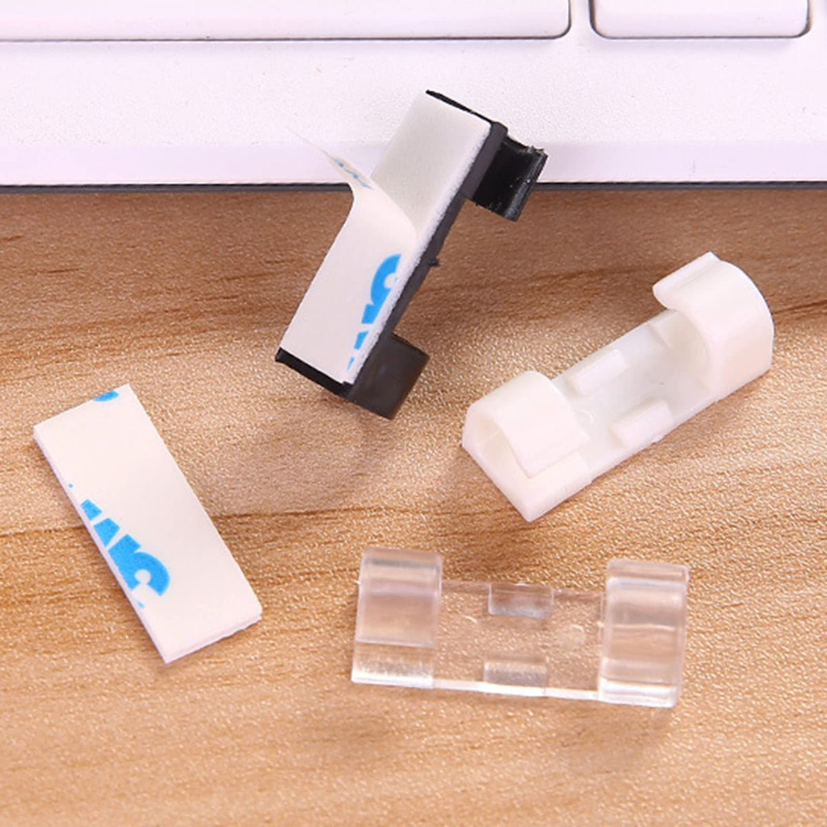 16PC Cable Clips Self Adhesive Cord Organizer Cable Management Plastics Clamps USB Cable Holder Desk Fixed Wire Clip Durable