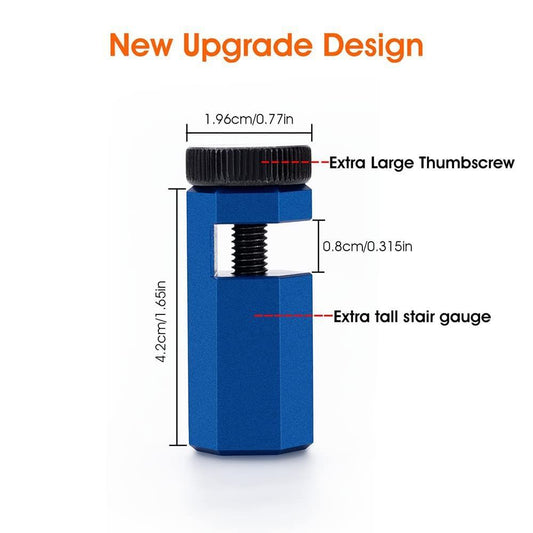 Tall Stair Gauges for Framing Square with Holder and Carabiner Stair Stringer Layout Knobs Tool for Carpentry ,Circular Saw (Blue)