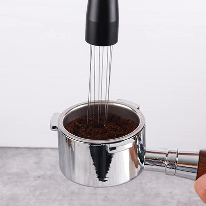 Coffee Stirrer, Coffee Stirring Tamper Distribution Tool, Needle Type Distributor Hand Stirrer Tool (Black)
