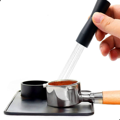 Coffee Stirrer, Coffee Stirring Tamper Distribution Tool, Needle Type Distributor Hand Stirrer Tool (Black)
