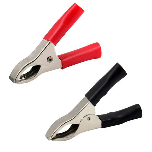 2Pcs  Heavy-Duty Insulated Alligator Clips,Battery Crocodile Electrical Test Clamps,Battery Charger Clamp for Car Auto Vehicle