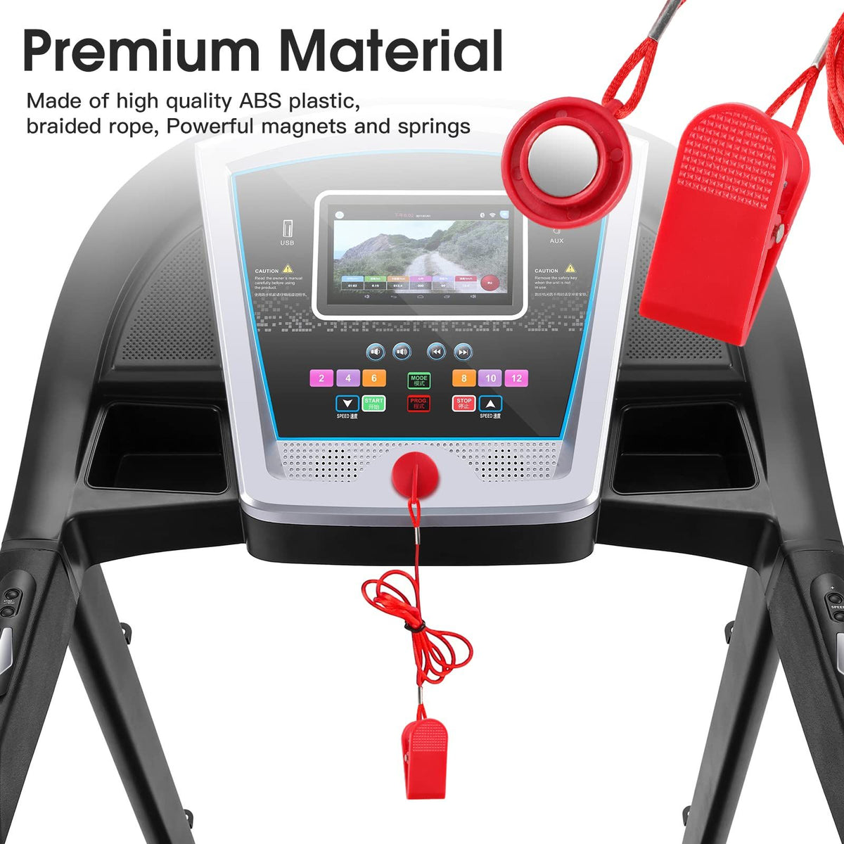 magnetic safety lock emergency stop device, universal accessories for treadmills, suitable for replacing most treadmills