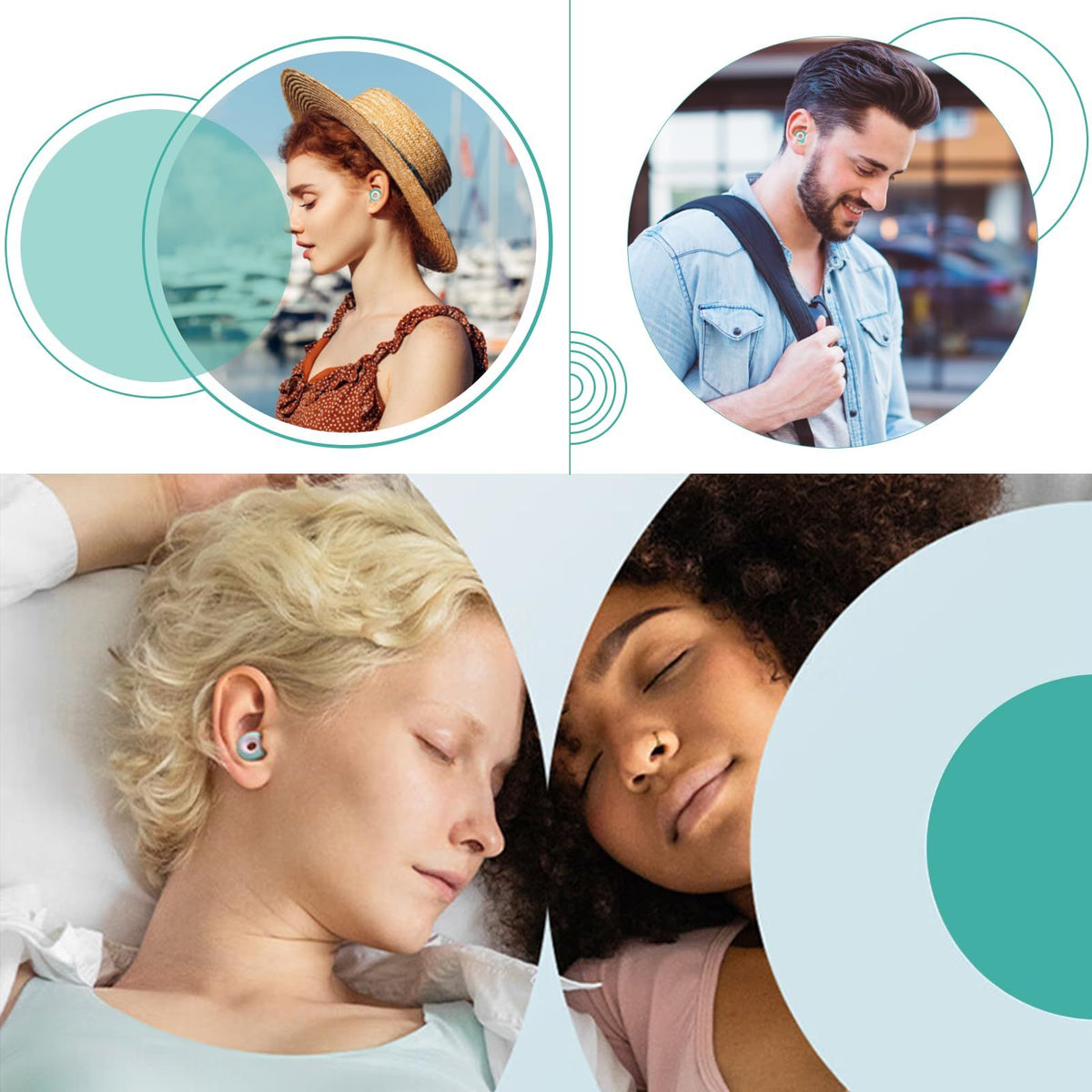 Ear Plugs for Sleeping Noise Cancelling – Super Soft, Light Reusable Hearing Protection in Flexible Silicone Concerts,Work,Study