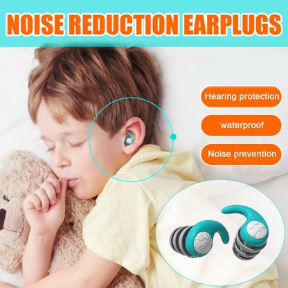 Noise Reduction Ear Plugs Silicone Ear Plugs,Silicone Soundproof Noise Filter Waterproof Three-layer Silent Earplugs for Sleeping