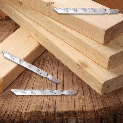 5pcs  T Shank Jigsaw Blades Diamond Coated Jig Saw Blade Set Masonry Granite Tile Cutting Power Tools Accessories