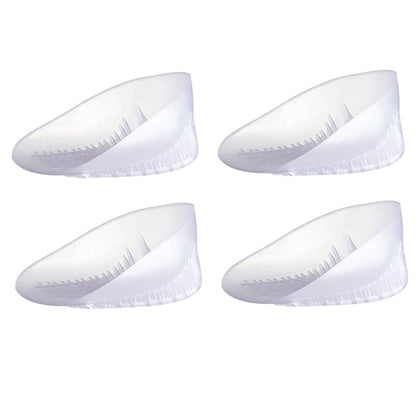 Heavy Duty Gel Heel Cups, Cushion Insert for Shock Absorption, Plantar Fasciitis, Disease and Heel Pain Relief (2 Pairs)