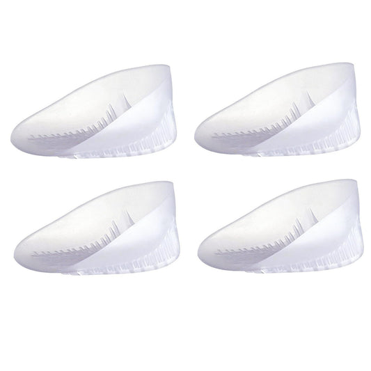 Heavy Duty Gel Heel Cups, Cushion Insert for Shock Absorption, Plantar Fasciitis, Disease and Heel Pain Relief (2 Pairs)