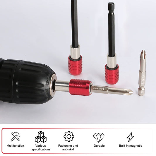 4Pcs Magnetic Drill  Screwdriver Bit Holder Bar  Chuck Adapter Extender Hex Quick Release Bit Holder