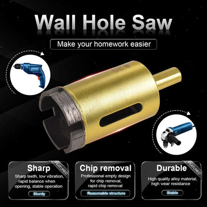 35mm Dia Diamond Hole Saw Drill Bit, Slate Porcelain Marble Hollow Core Drill Bit for Glass, Ceramic, Porcelain