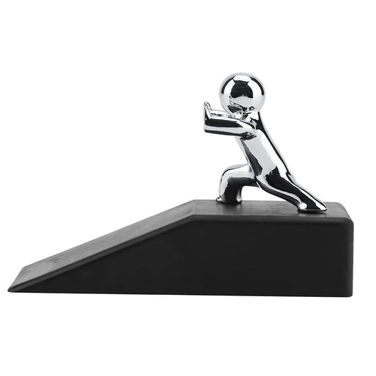Door Stopper, Zinc Alloy Little and Man with Non-slip Rubber Bases Door Stop Anti-collision Door Stopper Novelty Decorative