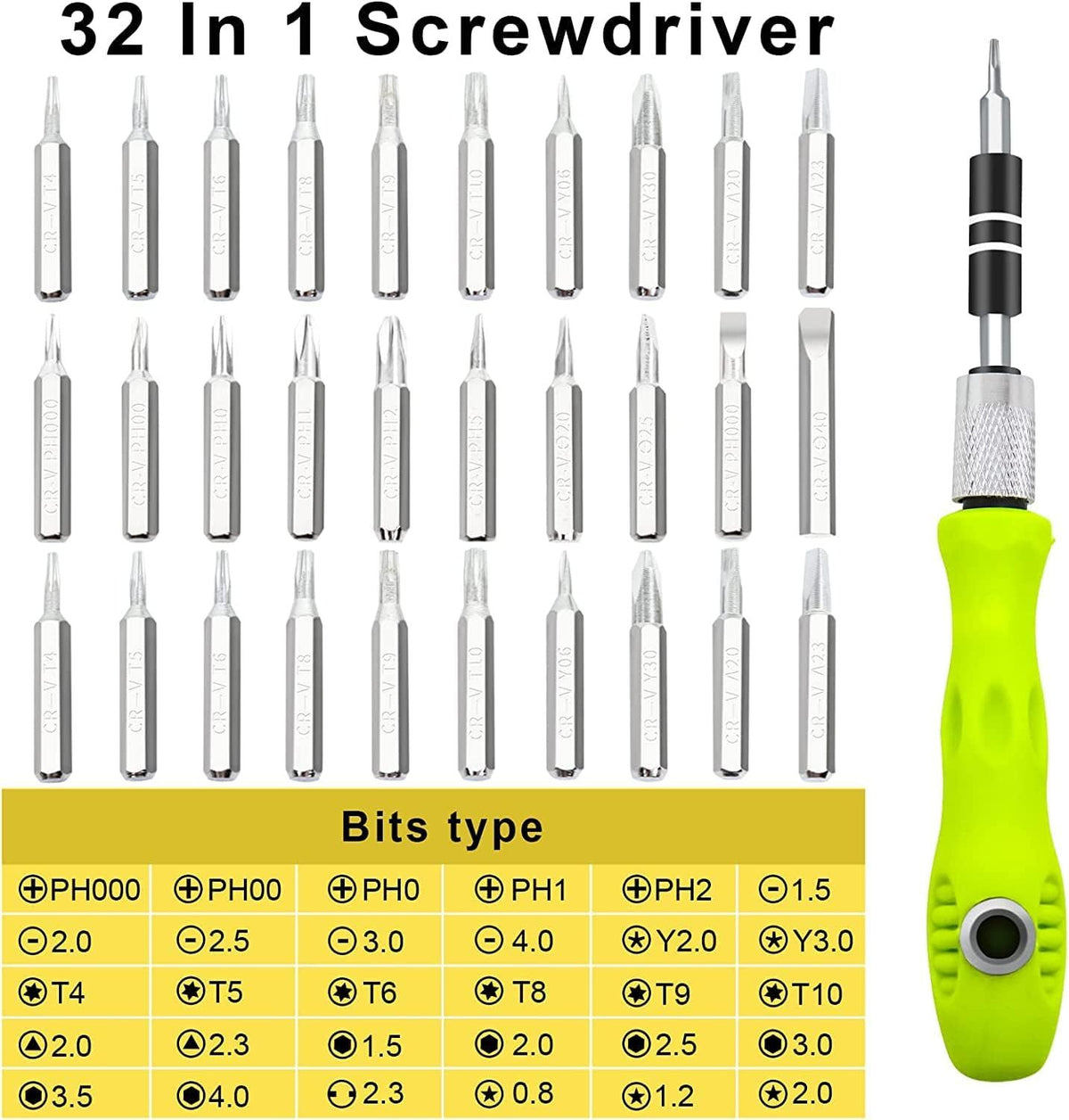32 In 1 Small Screwdriver Set, Mini Magnetic Screwdriver Set – Contains 30 Bits Precision Repair Tool Kit, Torx Screwdriver
