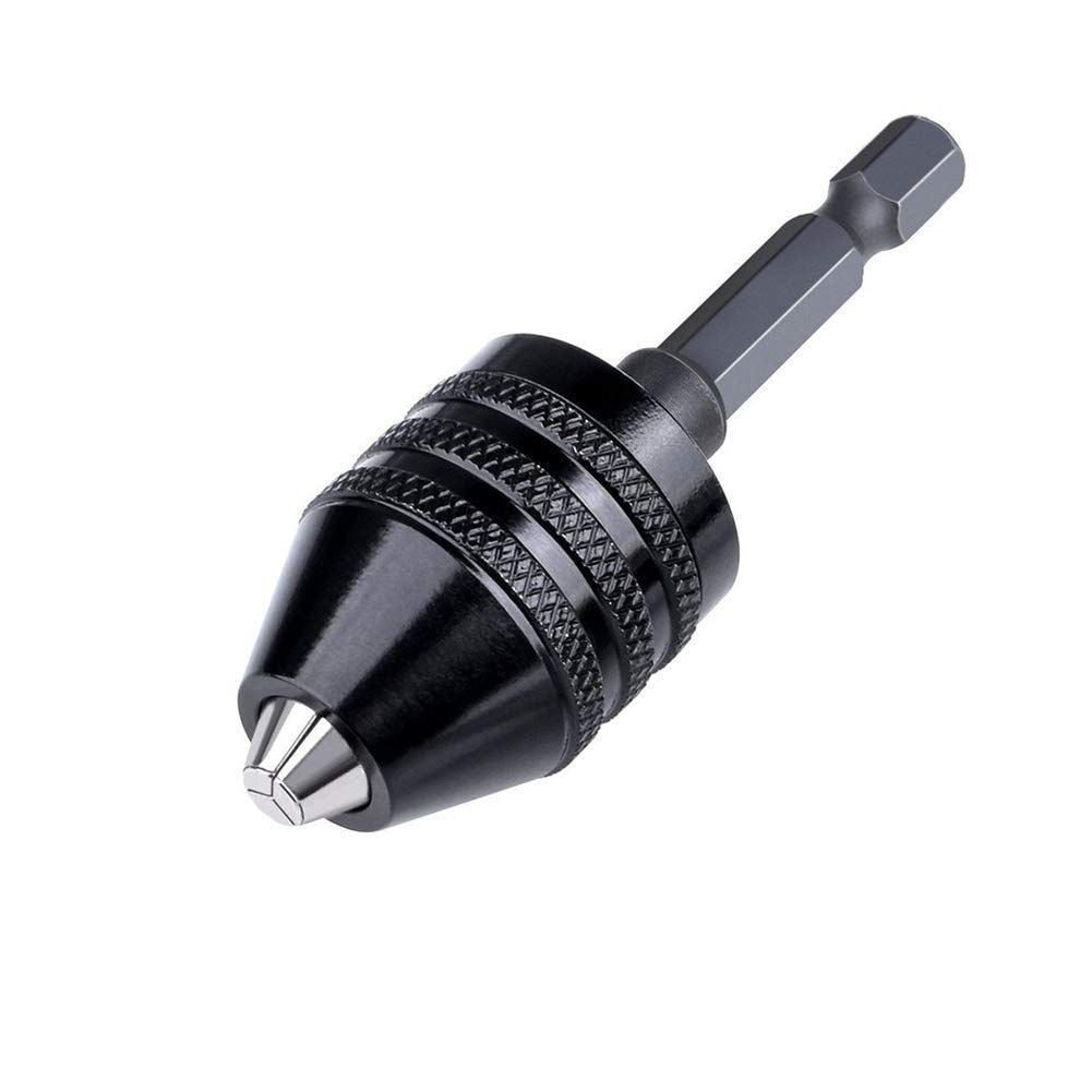 1/4 Inch Hex Shank Keyless Drill Chuck Quick Change Adapter Converter drill adapter (0.3mm-6.5mm)Impact Drill Tool Attachment