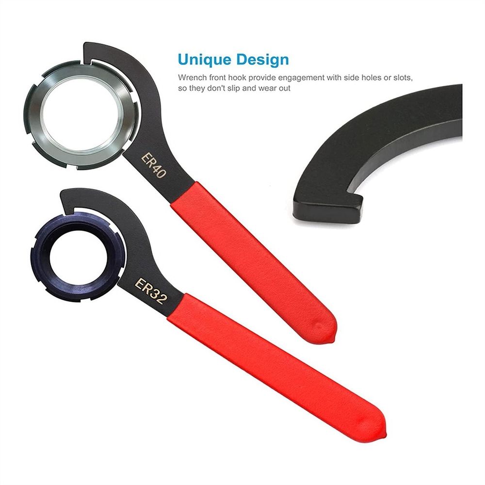 Coilover Wrench Spanner, 4PCS Non-Slip Spanner Set, Professional Universal Rubber Handle Tool